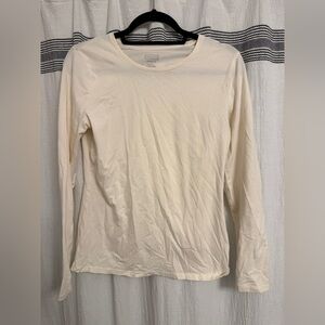 Merona Women's Ivory Long Sleeve Tee